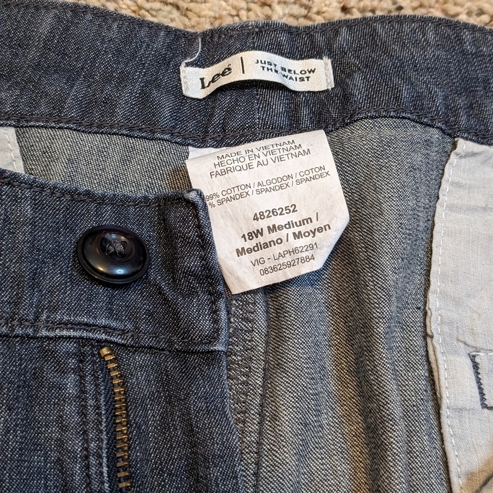 LEE 😎 JUST BELOW THE WAIST Stretch CAPRIS WMNS Sz 18W - Picture 5 of 9